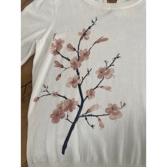 1.2.3 Paris Short Sleeve Cream Sweater NWT - Picture 2 of 7